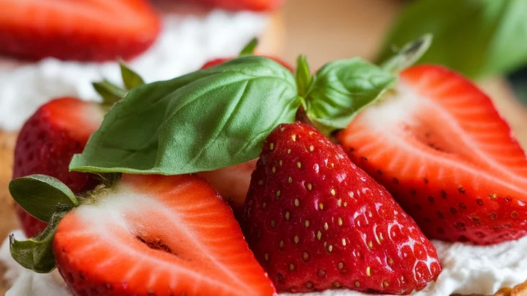 Strawberry Basil Ricotta Toast - Featured