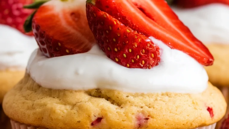 Strawberry Greek Yogurt Muffins - Featured