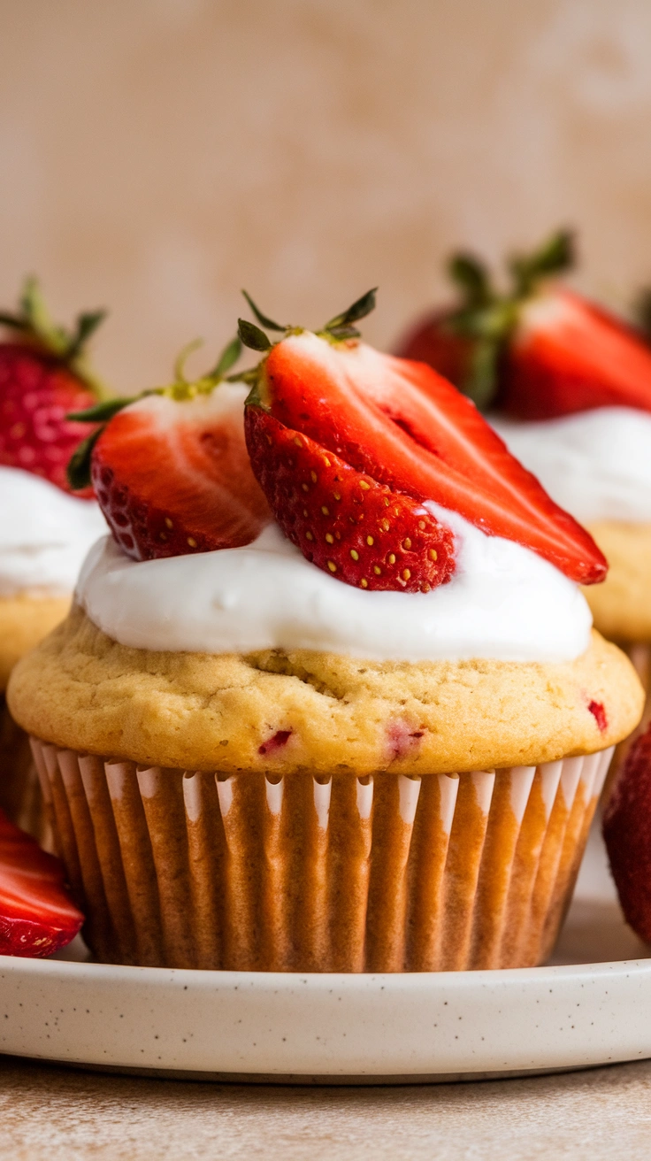 Strawberry Greek Yogurt Muffins