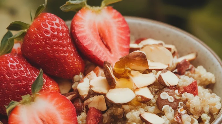 Strawberry Quinoa Breakfast Bowl - Featured