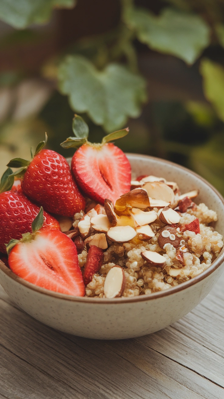 Strawberry Quinoa Breakfast Bowl