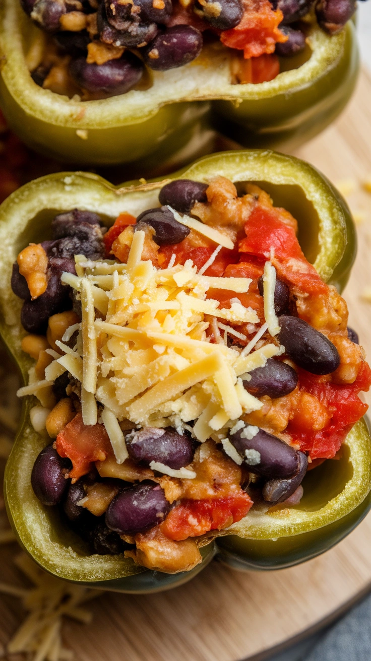 Stuffed Bell Peppers with Black Beans