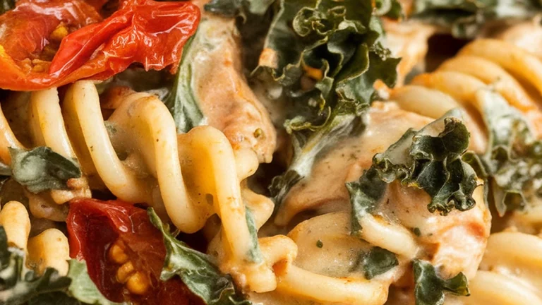 Sun-Dried Tomato and Kale Chicken Fusilli - Featured