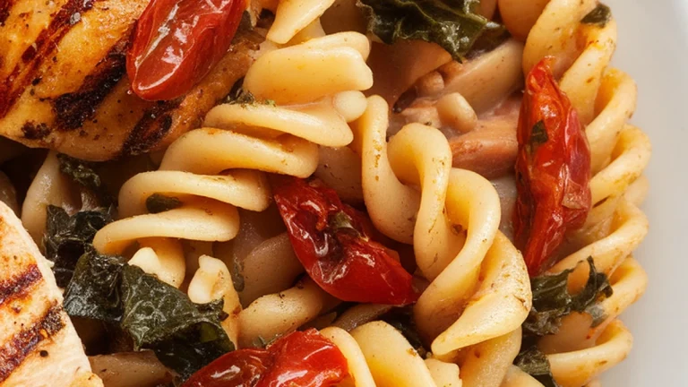 Sun-Dried Tomato and Kale Chicken Fusilli - Featured