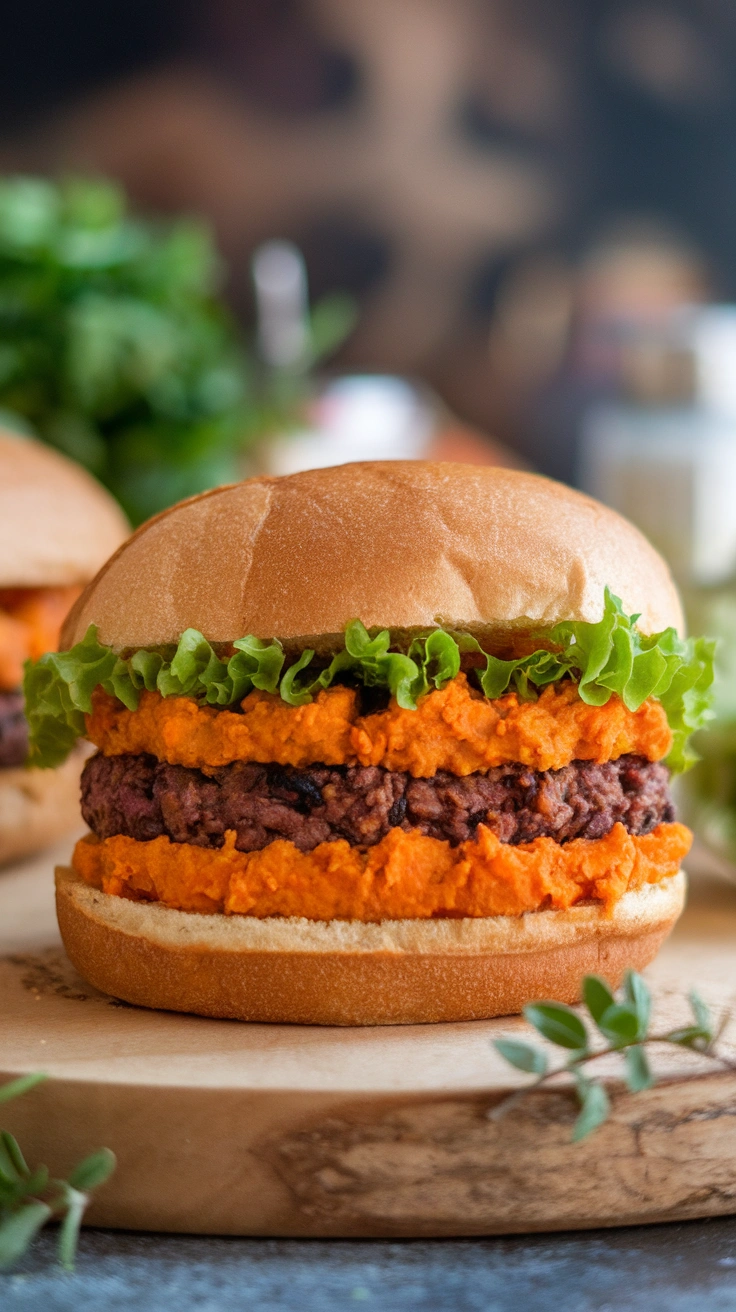 Sweet Potato and Black Bean Burgers