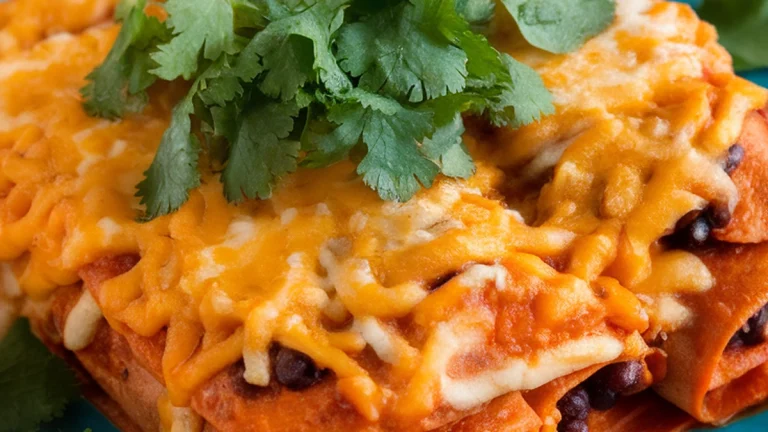 Sweet Potato and Black Bean Enchiladas - Featured