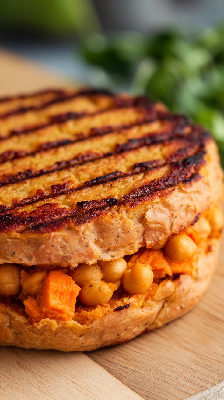 Sweet Potato and Chickpea Burgers