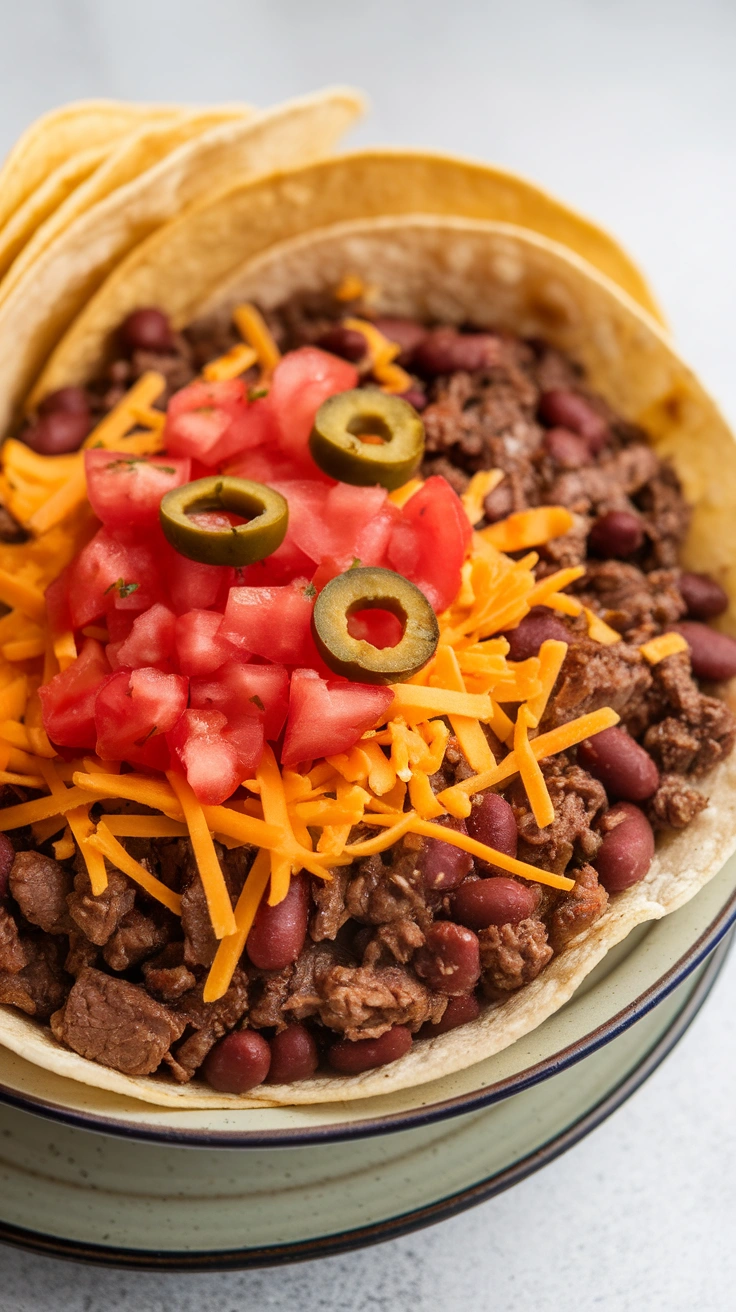 Tex-Mex Pinto Bean & Beef Taco Bowl