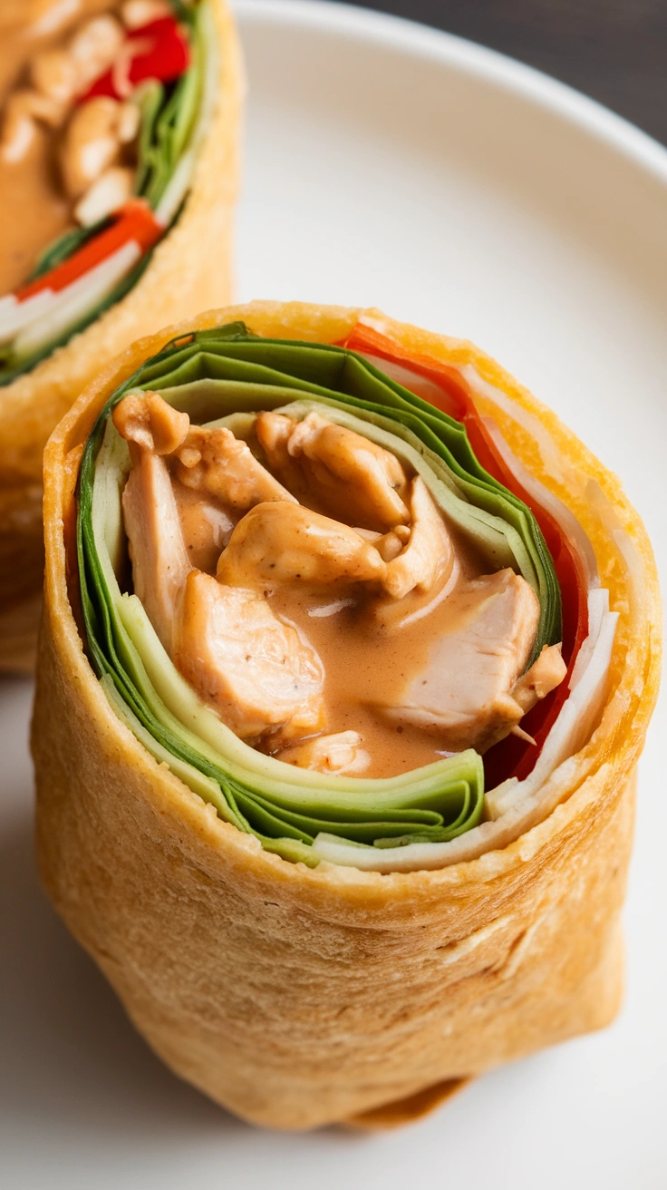 Thai Peanut Chicken Crunch Wrap