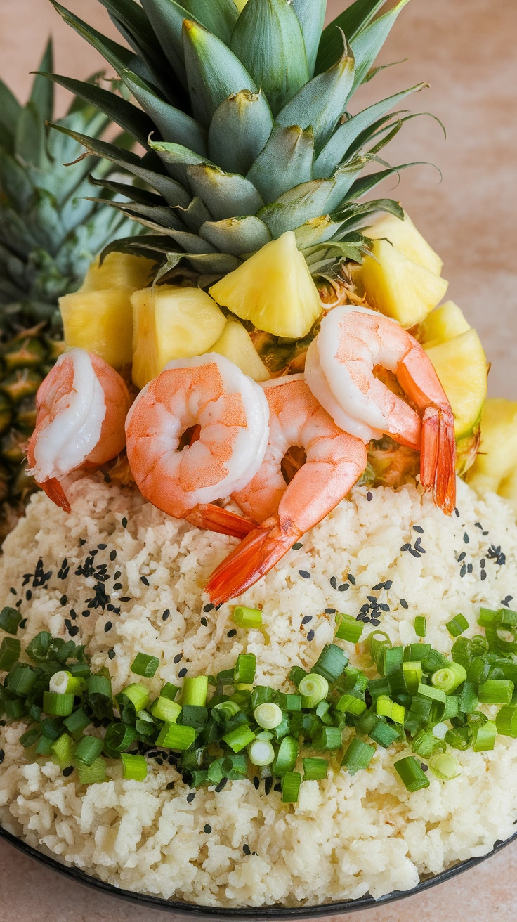 Thai Pineapple Shrimp Cauliflower Rice