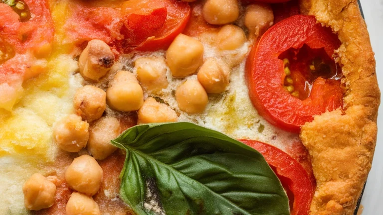 Tomato Basil Chickpea Bake - Featured