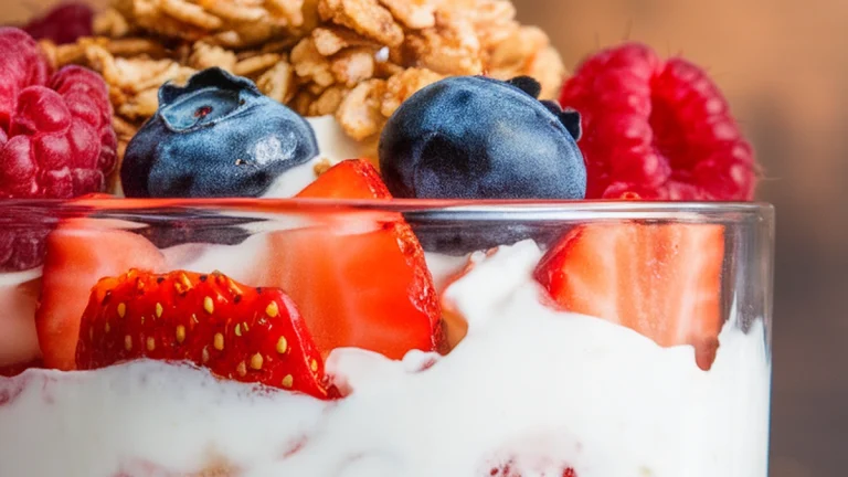 Triple Berry Greek Yogurt Parfait - Featured