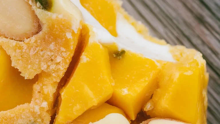 Tropical Mango Macadamia Bars - Featured