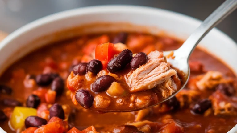 Turkey and Black Bean Chili - Featured