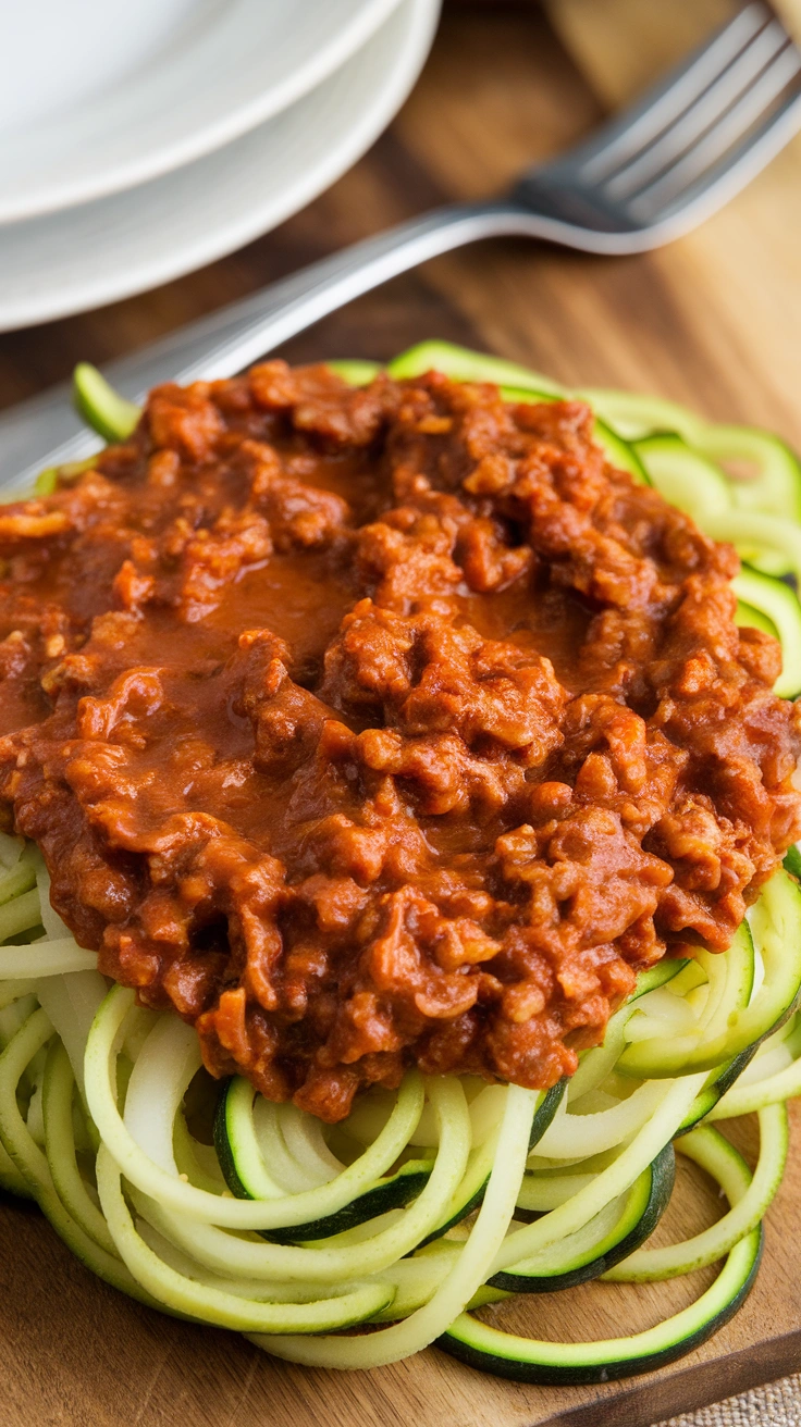 Turkey Bolognese with Zucchini Noodles
