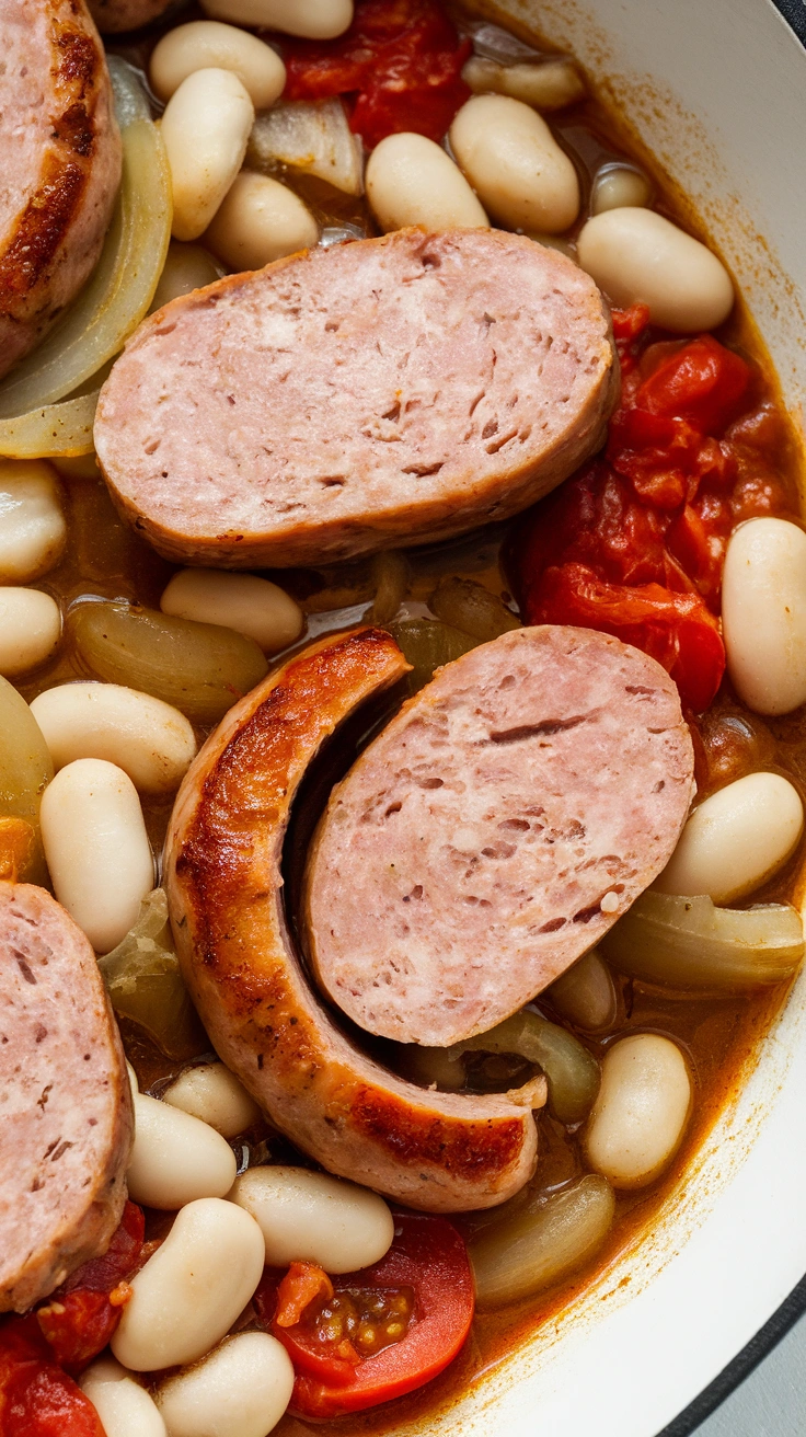 Turkey Sausage and White Bean Skillet