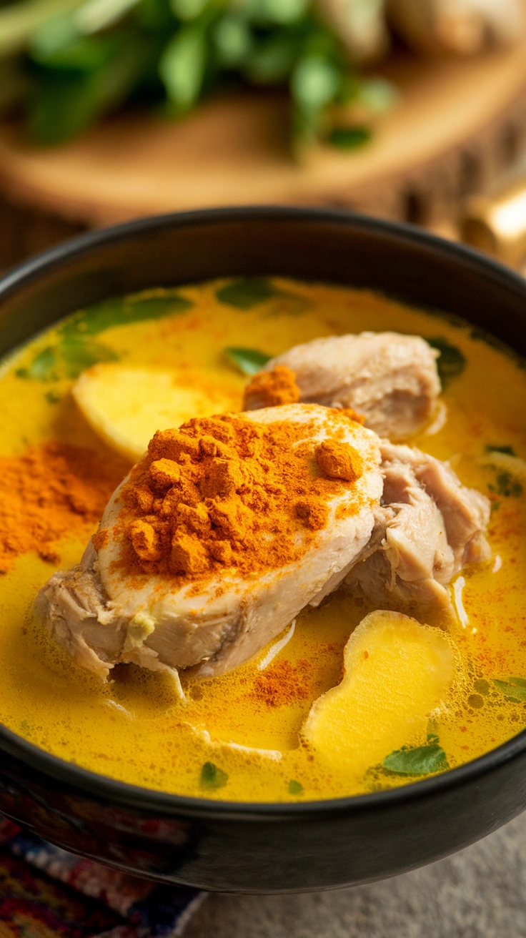Turmeric Ginger Chicken Soup