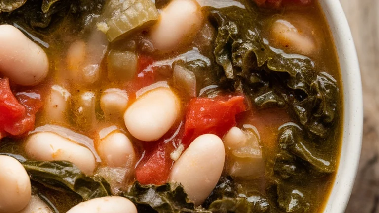 Tuscan White Bean and Kale Soup - Featured