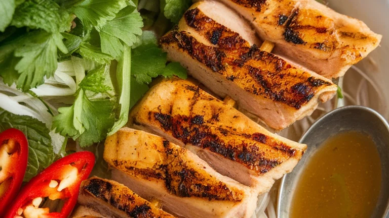 Vietnamese Lemongrass Chicken Vermicelli Bowl - Featured