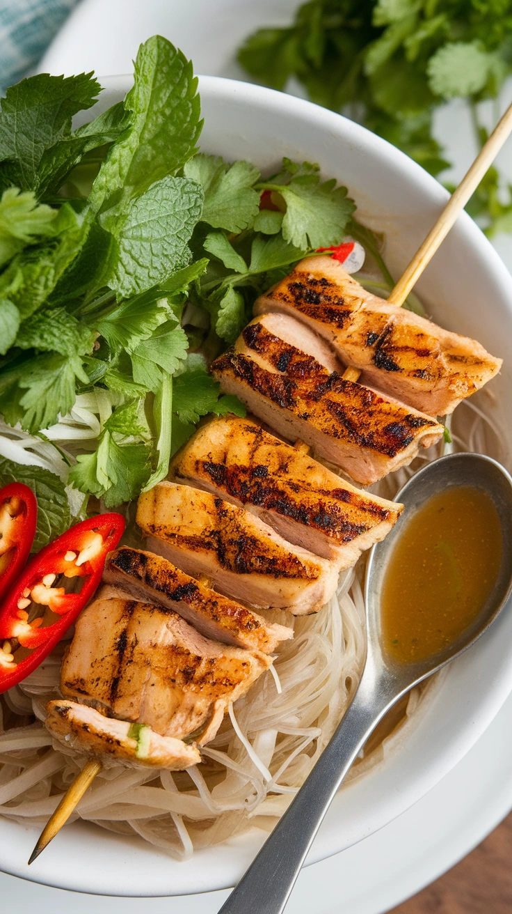 Vietnamese Lemongrass Chicken Vermicelli Bowl