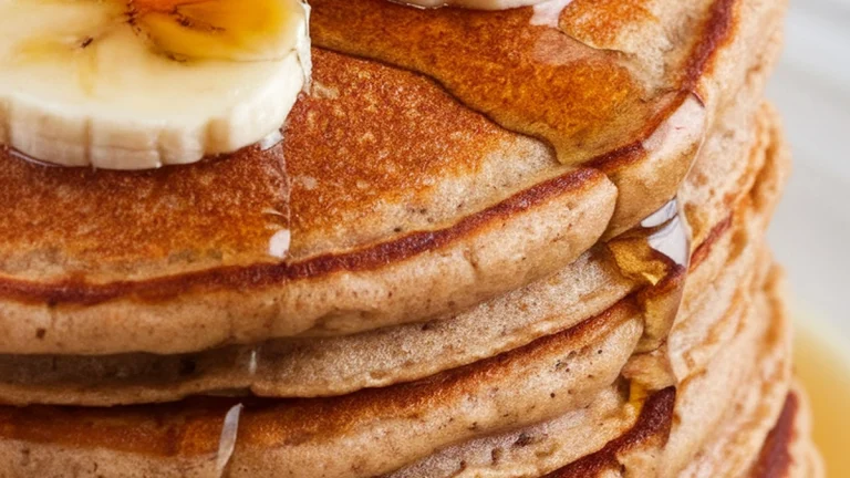 Whole Wheat Banana Pancakes - Featured