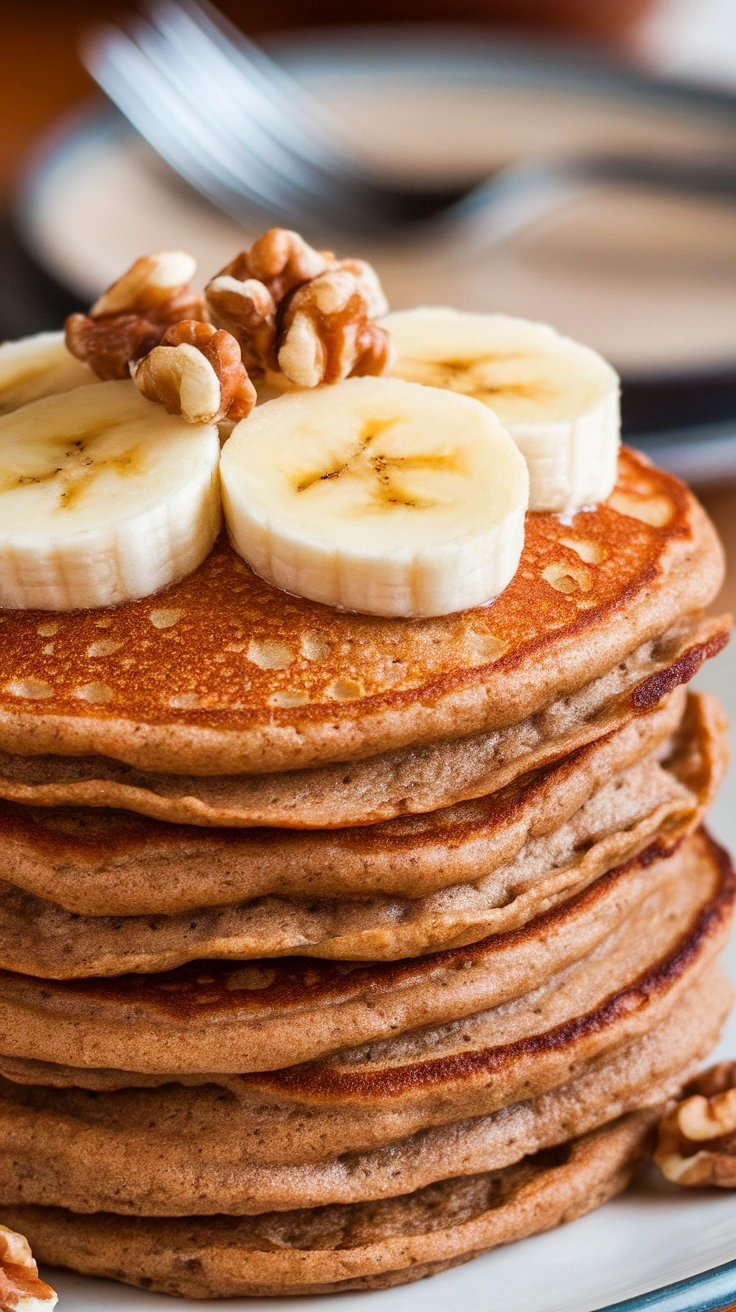 Whole Wheat Banana Pancakes