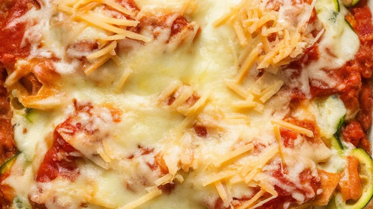 Zucchini Noodle Chicken Parmesan Casserole - Featured