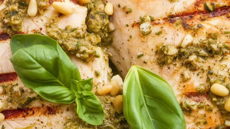 Zucchini Noodle Chicken Pesto - Featured