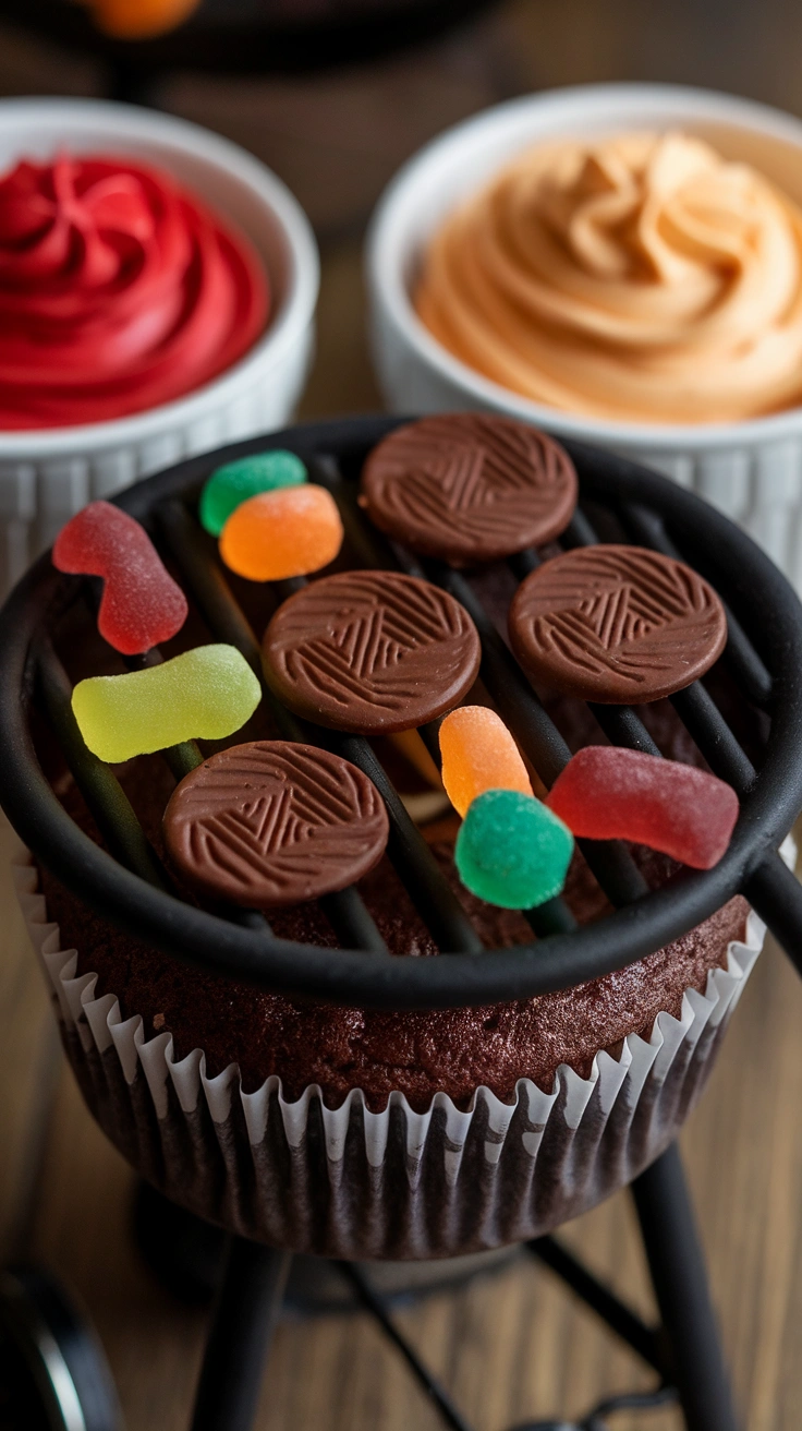 Summer Grill Design Cupcakes