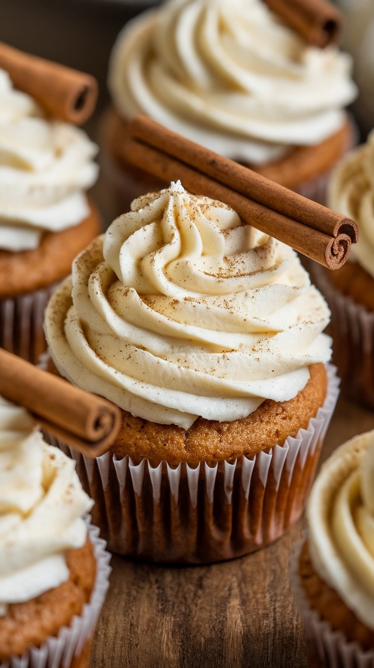 Cinnamon Cupcakes with Cream Cheese Frosting