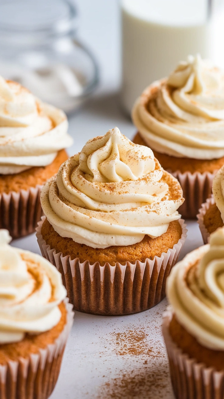 Cinnamon Cupcakes with Cream Cheese Frosting