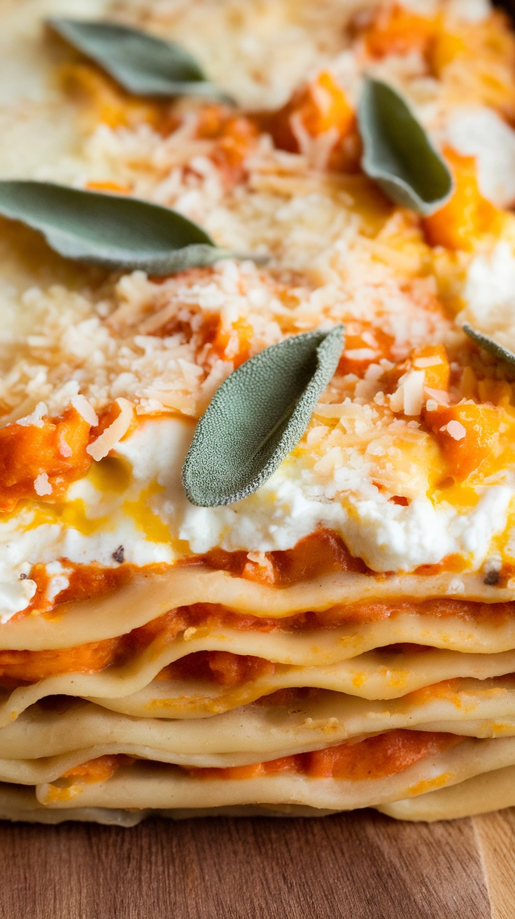 White Butternut Squash Lasagna with Sage