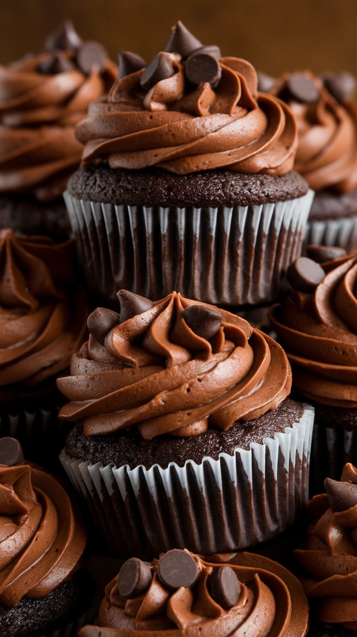 Chocolate Cupcakes with Creamy Chocolate Buttercream