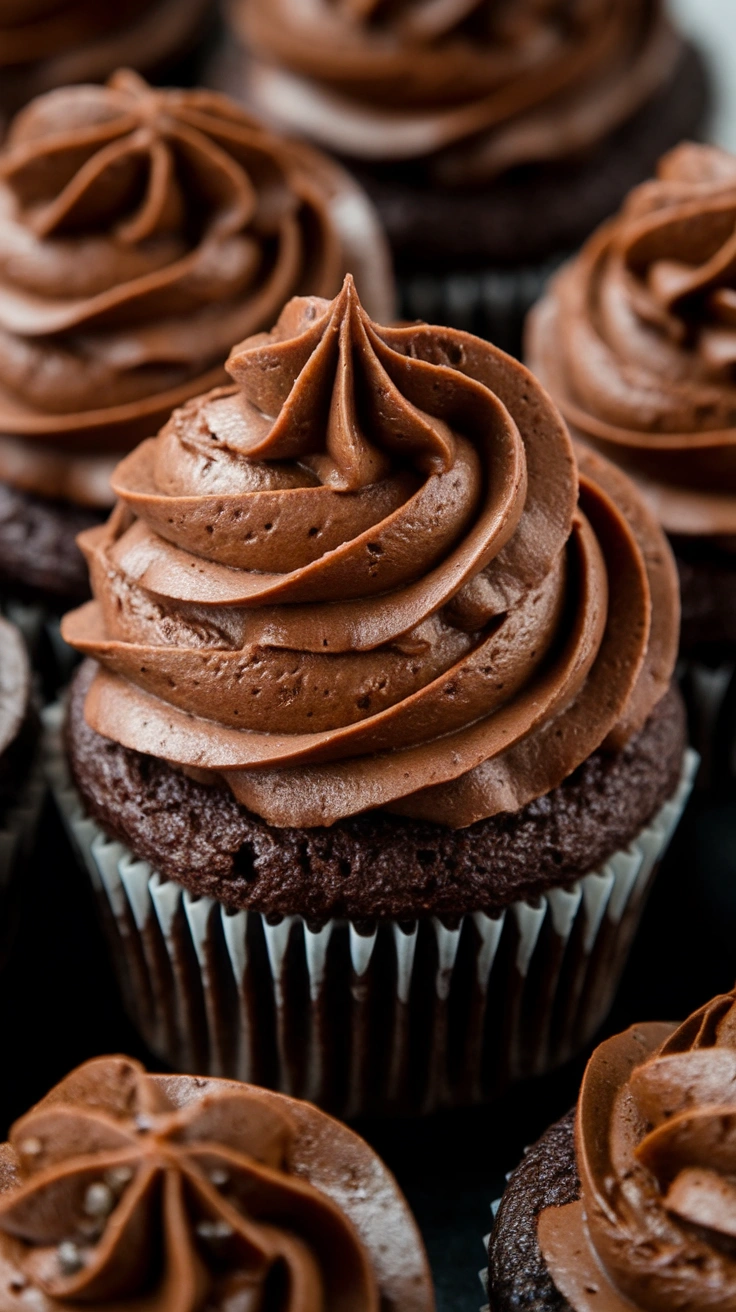 Double Chocolate Cupcakes with Chocolate Buttercream