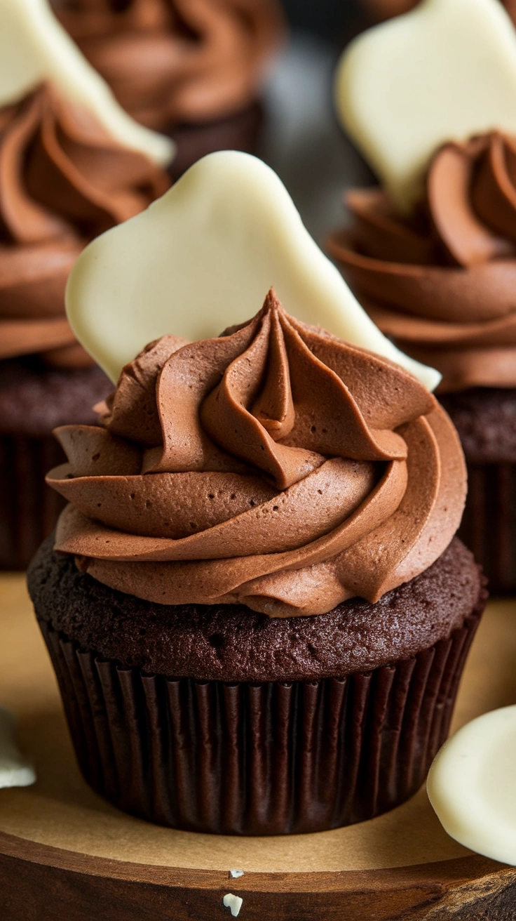 Cocoa Butter Cupcakes with Chocolate Whipped Cream