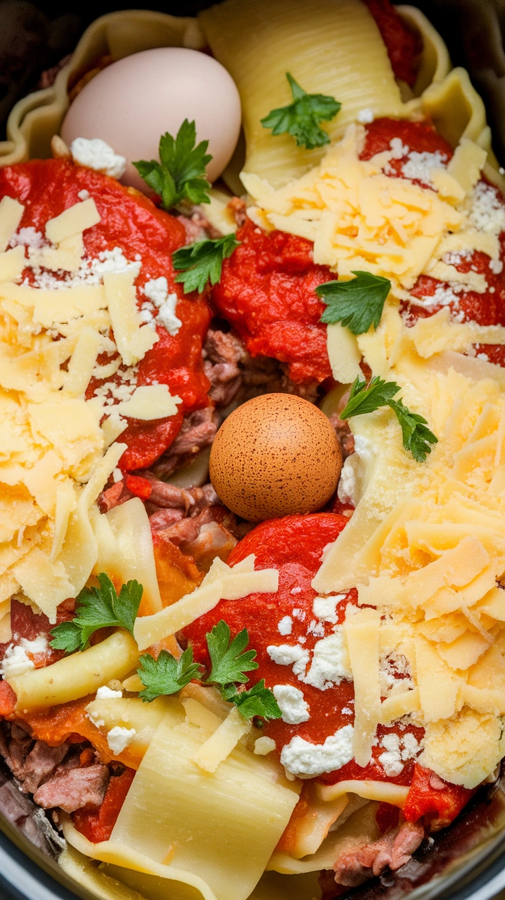 Slow Cooker Beef Lasagna