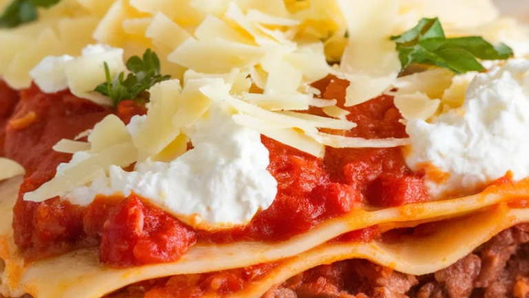 Crockpot Lasagna - Featured