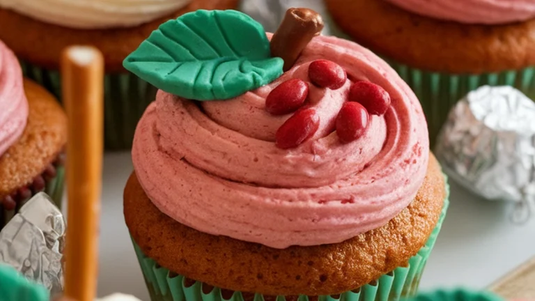 Easy Apple Shaped Cupcakes - Featured