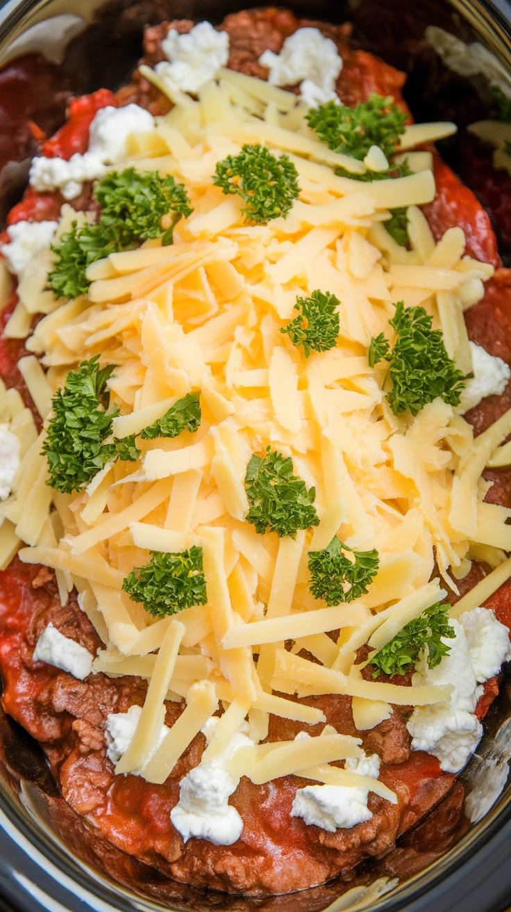 Easy Slow Cooker Lasagna