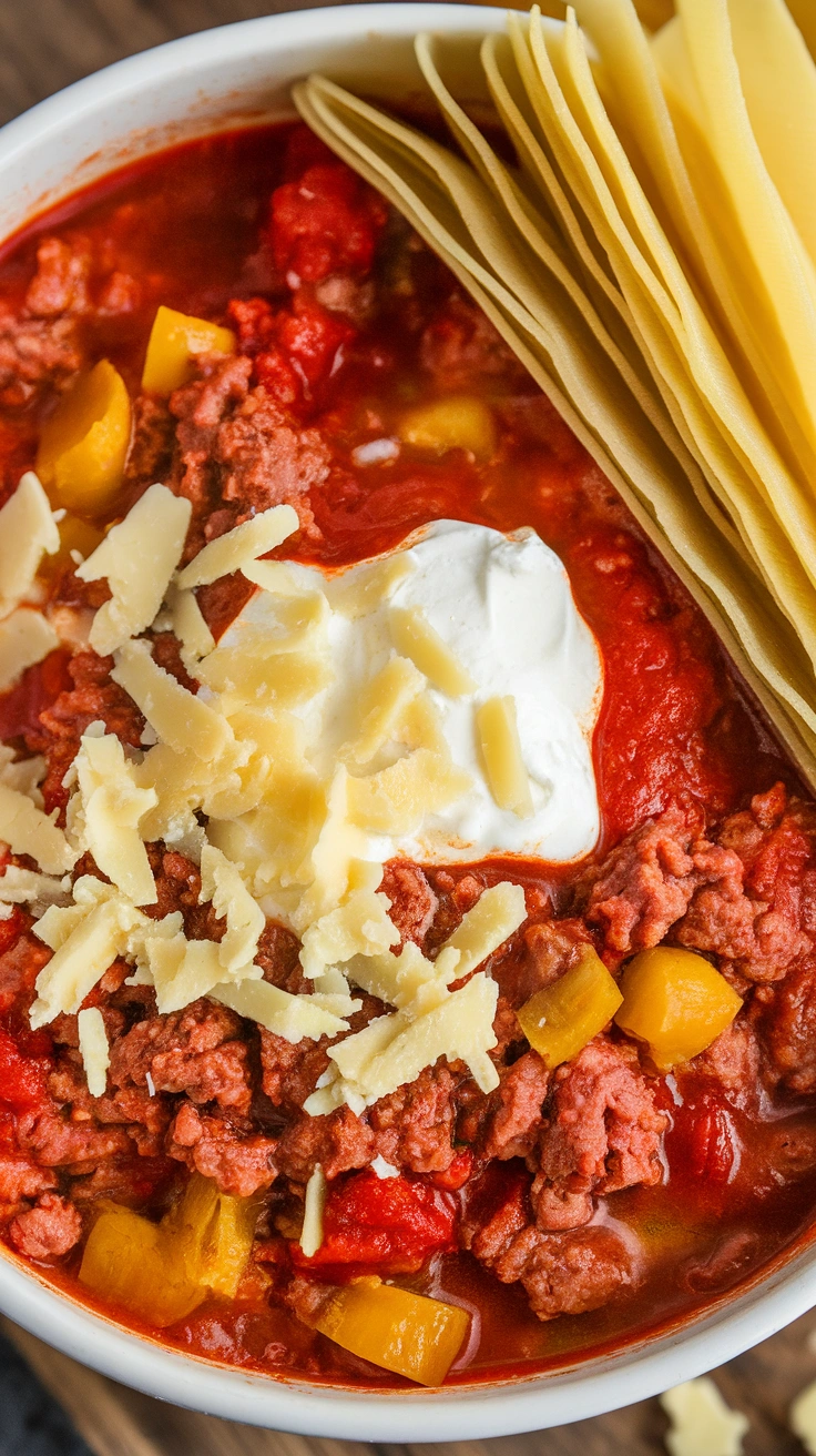 One Pot Lasagna Soup