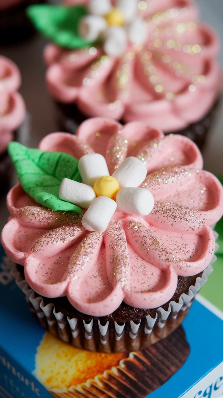 Spring Flower Cupcakes