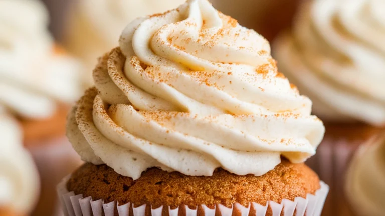 Gingerbread Cupcakes with Cinnamon Vanilla Buttercream Frosting - Featured