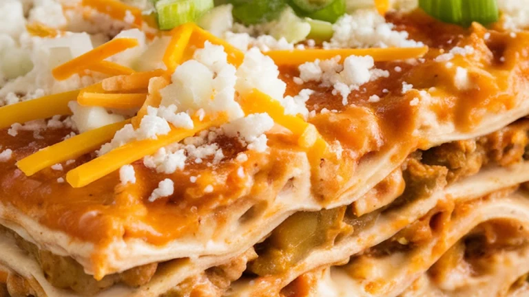 Green Chile Chicken Lasagna - Featured