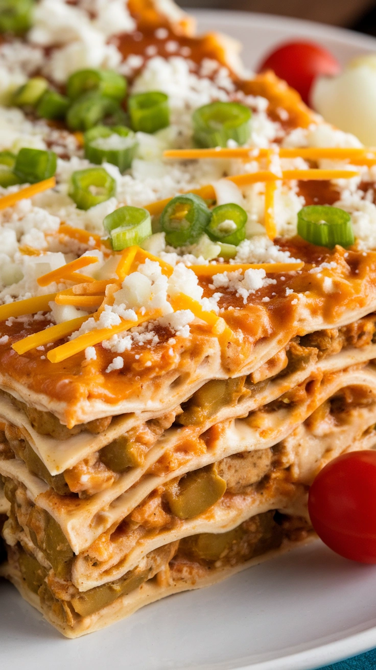 Green Chile Chicken Lasagna