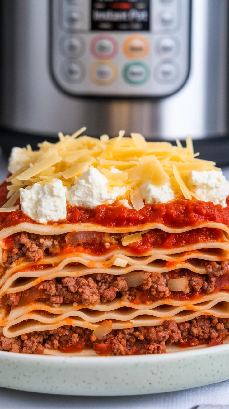 Quick Instant Pot Lasagna