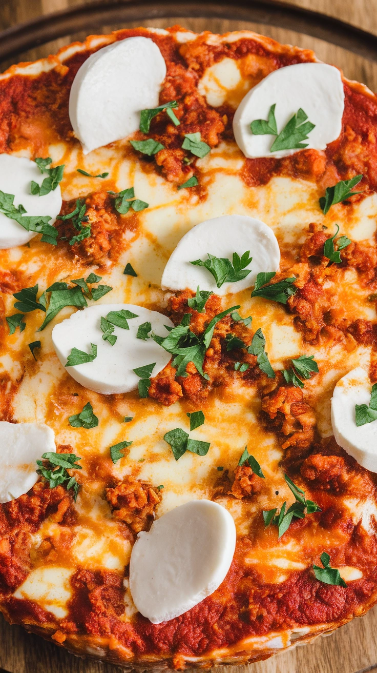 Cheesy Sausage Lasagna Dip
