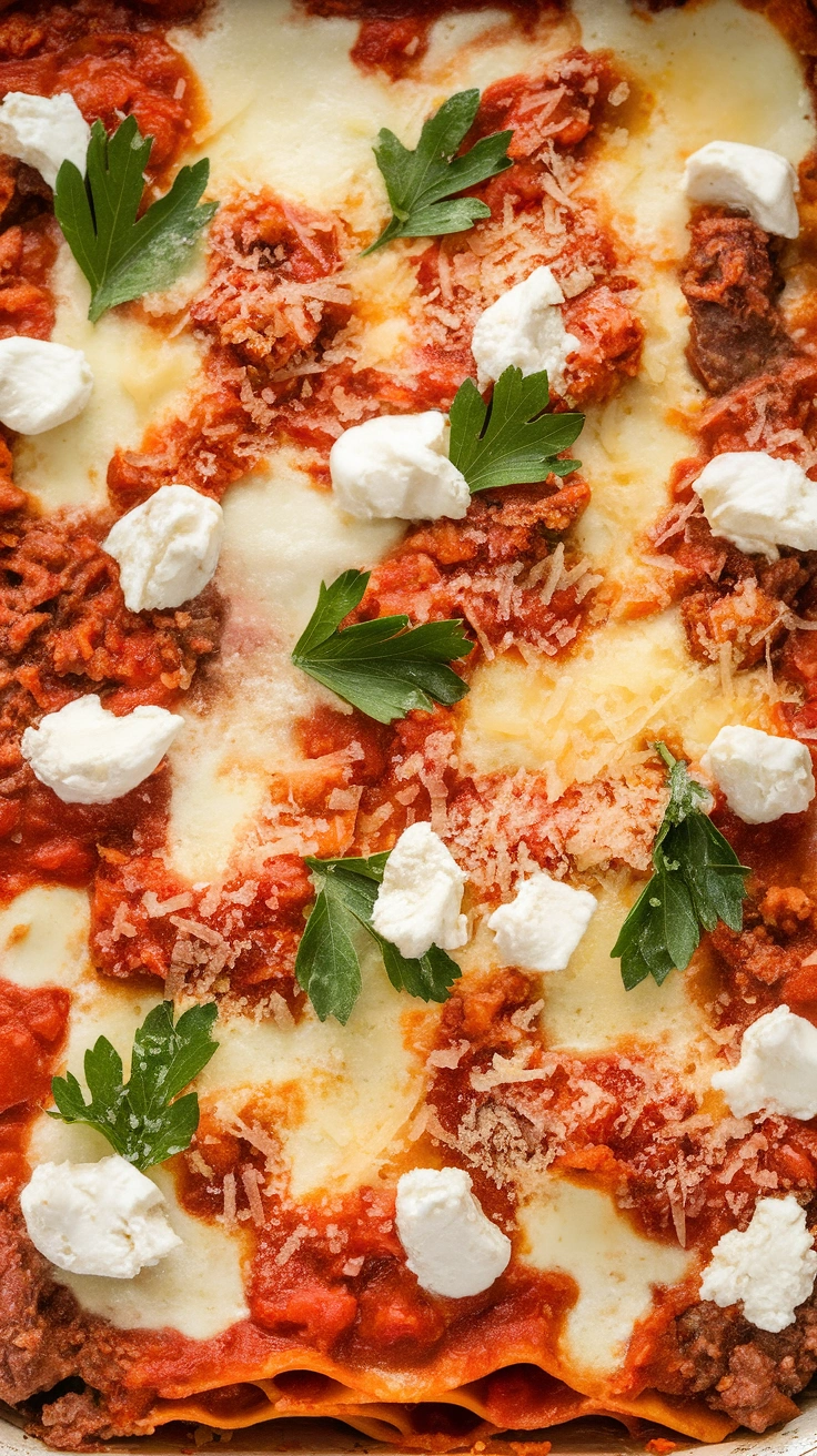 Homestyle Lasagna with Cottage Cheese