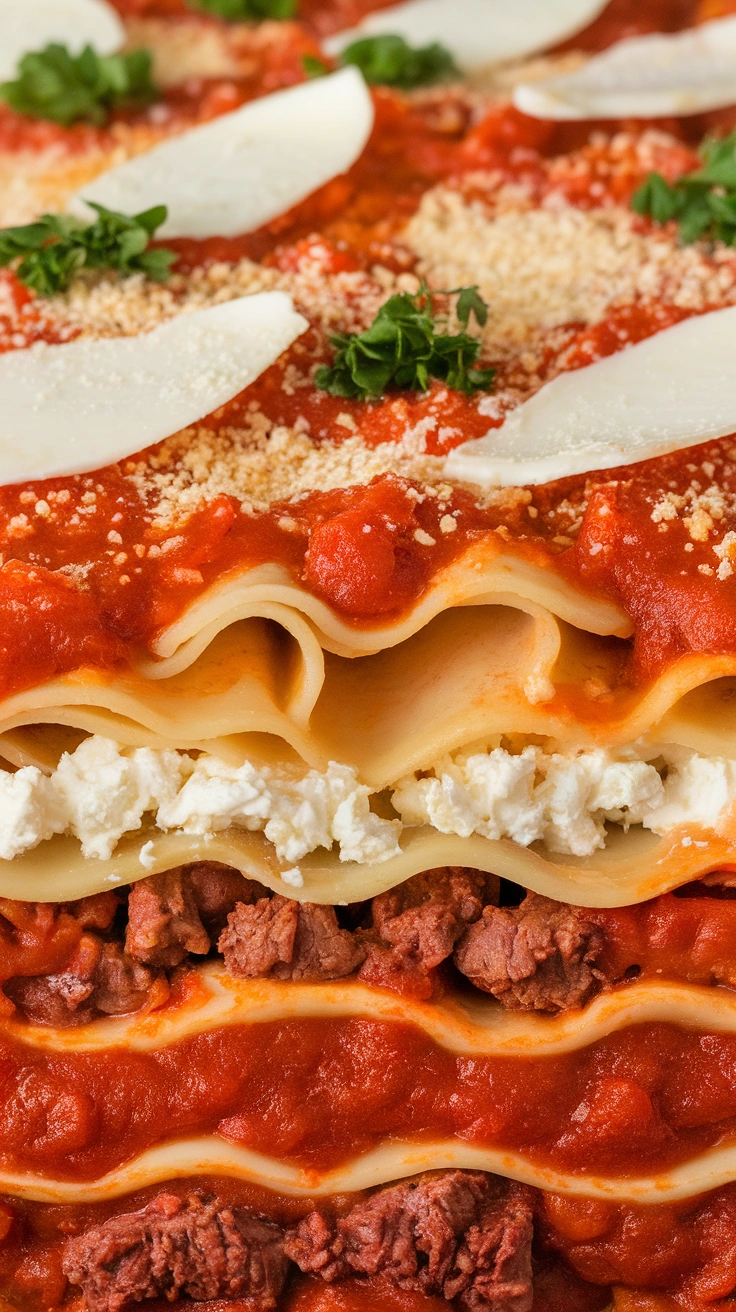 Beef Lasagna with Cottage Cheese