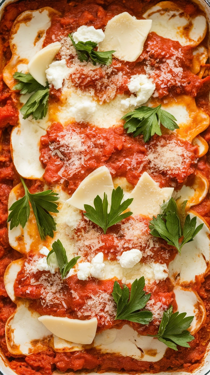 Sausage Lasagna with Cottage Cheese