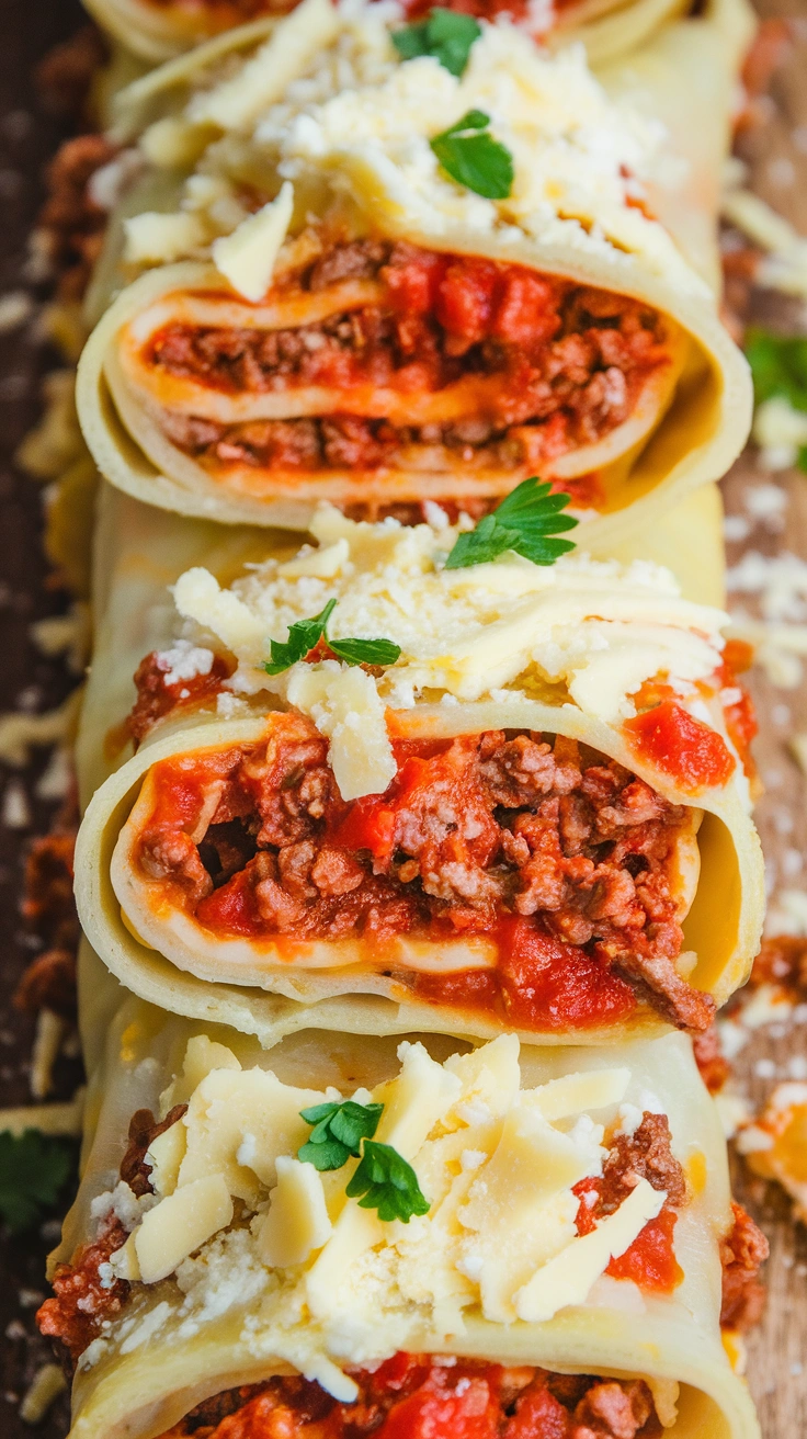 Three-Cheese Lasagna Roll-Ups